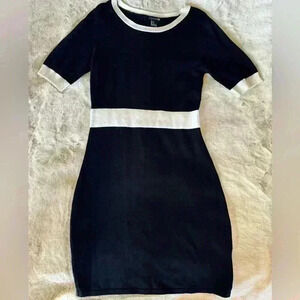 Forever 21 Medium Womens Colorblock Black Bodycon Dress thick material medium